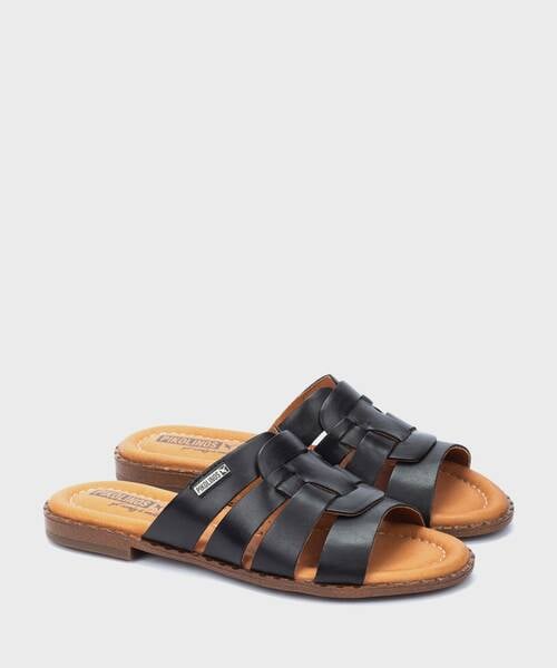 Flat Sandals | ALGAR W0X-0814 | BLACK | Pikolinos