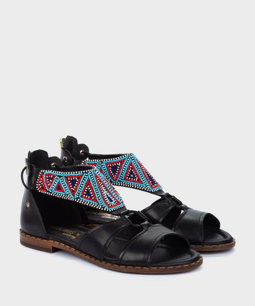 Sandalias Planas | ALGAR W0X-MA0646 | BLACK | Pikolinos