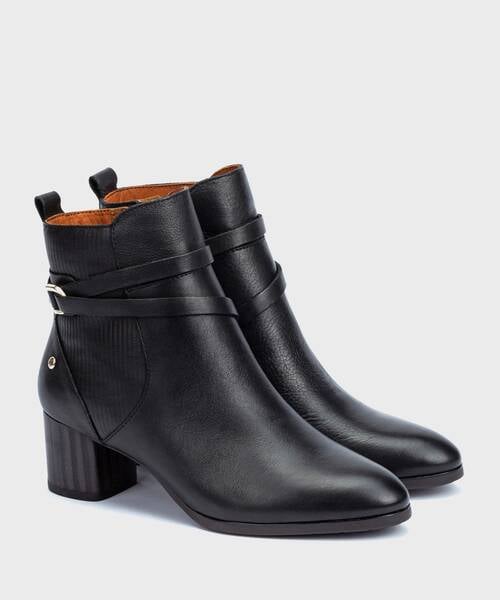 Heeled Booties | CALAFAT W1Z-8841 | BLACK | Pikolinos