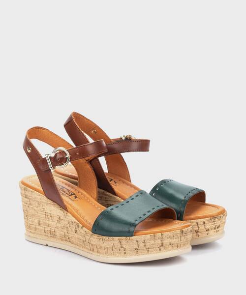 Wedges | MIRANDA W2F-1843C1 | EMERALD | Pikolinos