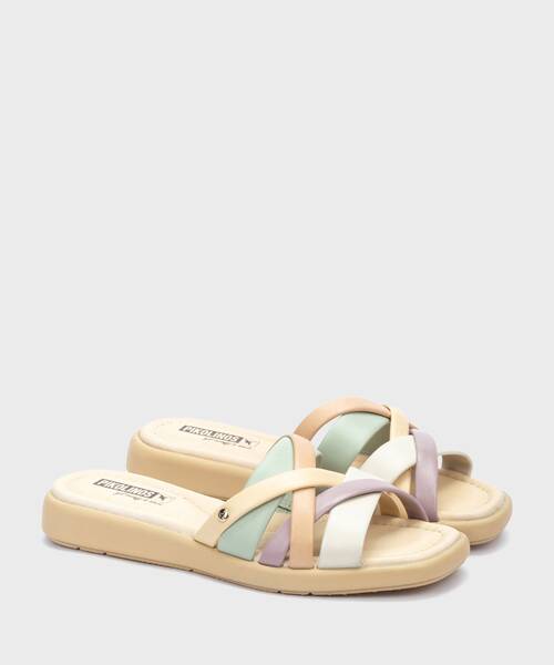 Sandalias Planas | CALELLA W5E-0517C1 | NATA-CREAM | Pikolinos