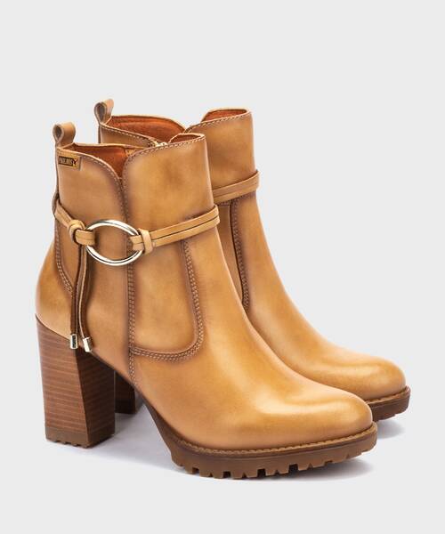 Heeled Booties | CONNELLY W7M-8542 | ALMOND | Pikolinos